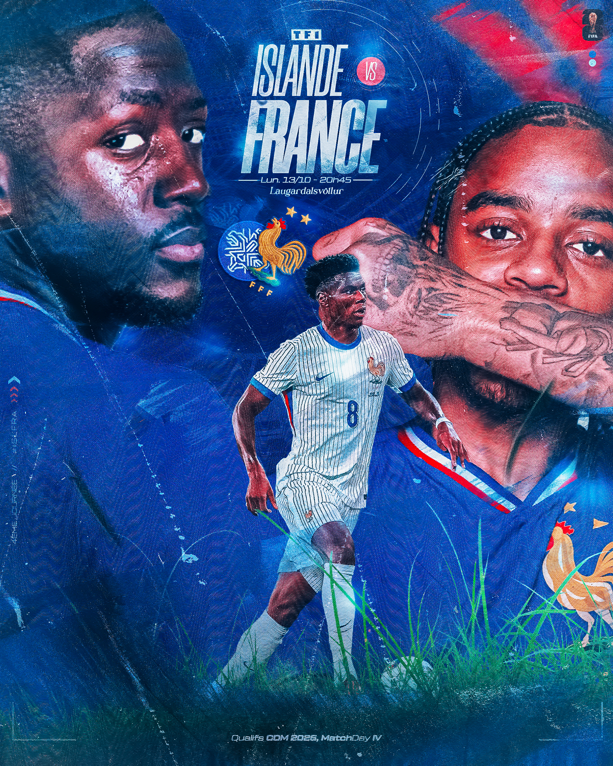 Création visuelle France Islande - identité de marque sportive